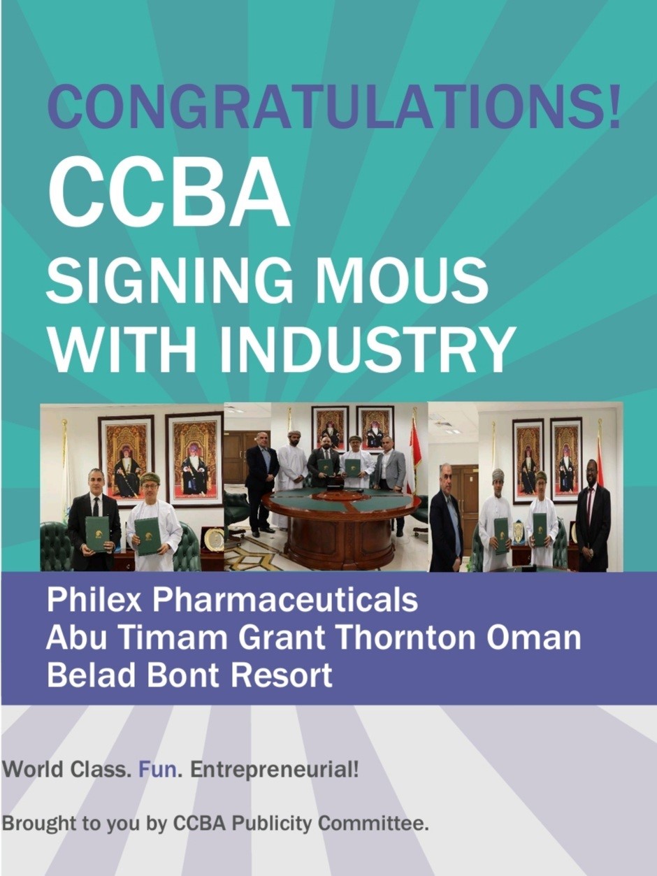 CCBA Signs Three MOUs with Industry CCBA Signs Three MOUs with Industry