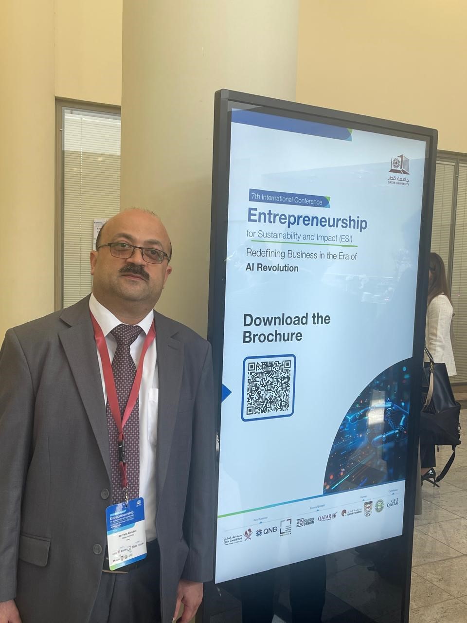 كلية التجارة والعلوم الإدارية تشارك في المؤتمر الدولي "ريادة الأعمال من أجل الإستدامة والتأثير" في جامعة قطر – قطر CCBA Participates in the “Entrepreneurship for Sustainability and Impact (ESI) Conference 2024” in the College of Business and Economics at Qatar University – Qatar.